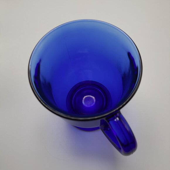 Vintage Anchor Hocking Cobalt Blue Glass Coffee Mug - Picture 8 of 12